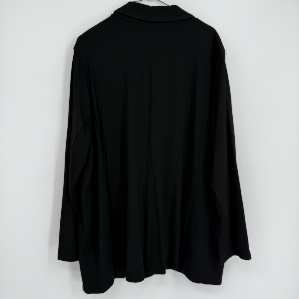 Tahari NWT Blazer 2X Knit Black Jacket Stretch Career Capsule Wardrobe Classic - Picture 10 of 11